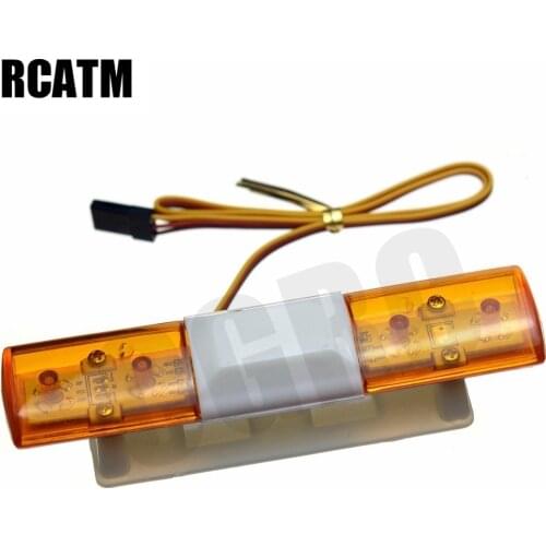 LED 360 Degrees Rotate Flash Police Light For 1/10 1/8 1/5 RC Car Crawler Short-Course Truck Drifting Tamiya Yokomo