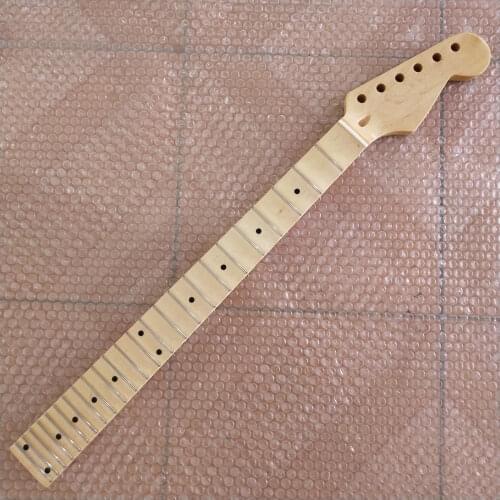 Full scalloped Guitar Neck for ST style Replacement 24 Fret Maple gloss finished