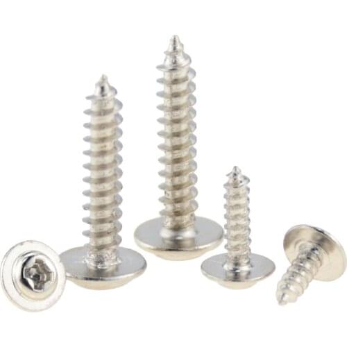 30PCS M2.3*5-12*6 PWA 304 Stainless Steel Cross Round Head Self Tapping Screw With Pad Pan Head Tapping Screws With Washer