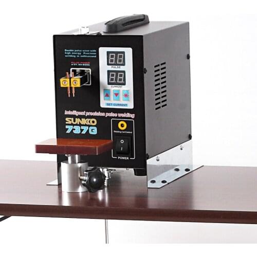 SUNKKO 737G Battery Spot welder 1.5kw LED light Spot Welding Machine for 18650 battery pack welding precision pulse spot welders