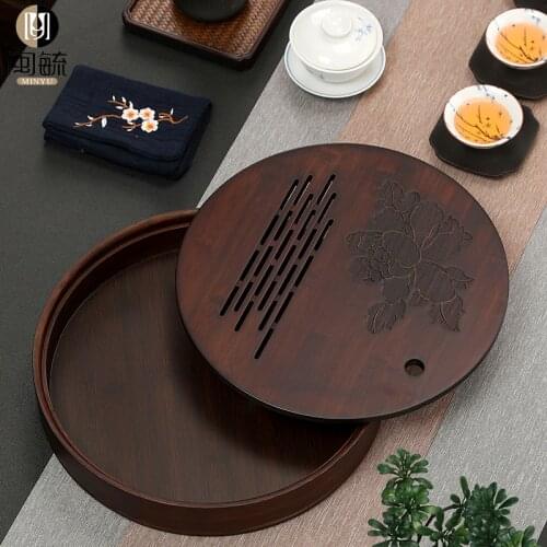 Vintage Handmade Tea Tray Chinese Creative Decorative Wooden Serving Tea Tray Ceremony Set Bandeja Comida Kitchen Teaware DH50CP
