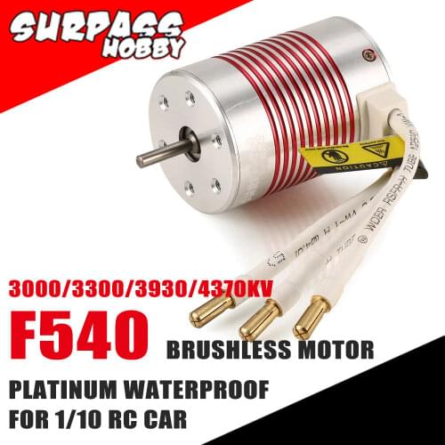 Surpass Hobby F540 Platinum Brushless Motor Waterproof Electric wheel 3000KV 3300KV 3930KV 4370KV for 1/10 rc car parts