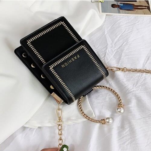 Famous Brand Women Bags 2020 New Summer Shoulder Crossbody Bags Fashion Ladies PU Leather Handbag Green/White Small Chain Bag