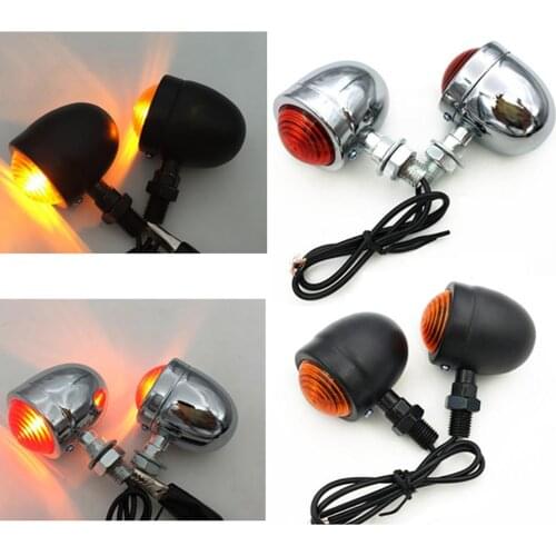 1 Pair Motorcycle Motorbike Dirt Bike 12V Turn Signal Indicator Lights Lamp