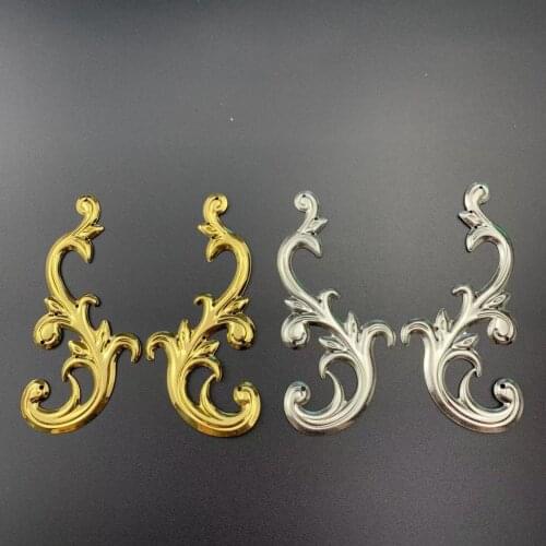 10pcs 38*85mm Gold/Rhodium Plated Decorative metal flower Connector For Jewelry Making DIY Accessories