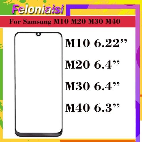 10Pcs/lot For Samsung Galaxy M10 M20 M30 M40 Touch Screen Front Glass Panel LCD Outer Display Lens M105 M205 M305 M405 Glass