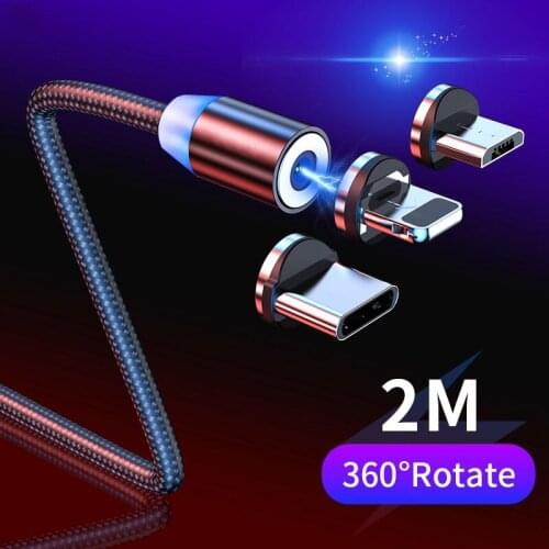 1m/2m Magnetic USB Type C Cables For iPhone 12 For Samsung Xiaomi Huawei Mobile Phone Accessories Magnet USB Type-C Micro Cable