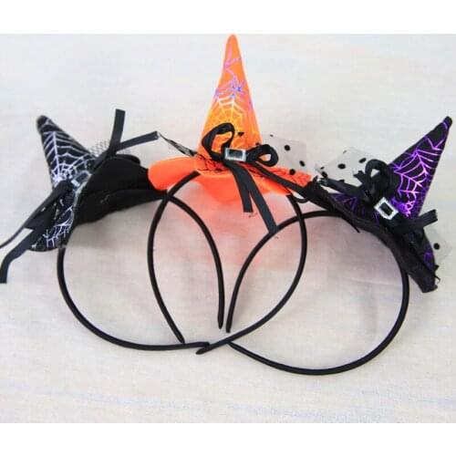 20pcs Halloween Spider Web Headdress Witch Top Hat Headband for Women Girls Masquerade Party Ball Devil Costume
