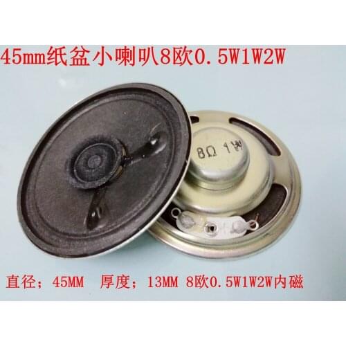 45mm Paper Basin Small Inner Magnet Speaker 8 O 0.5W1W2W Small Speaker