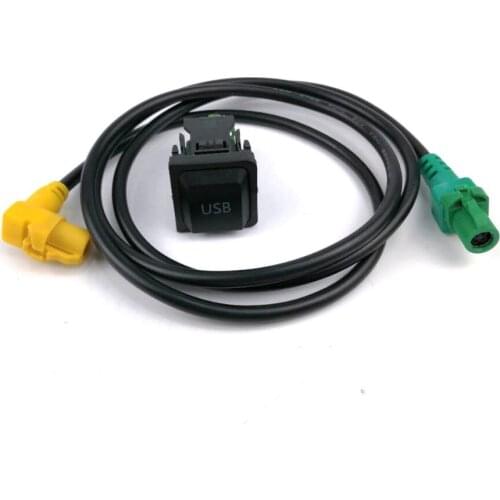 5KD035726A Car USB socket switch with wiring harness for RCD 510 RNS315 Pour for MK5 Golf MK5 MK6