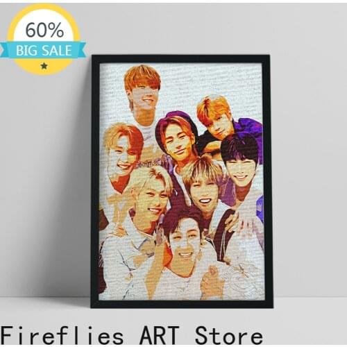 Diamond Embroidery Full Square Round Drill Diamond Painting Korean Star Stray Kids Diamond Mosaic Cross Stitch Kits Home Decor