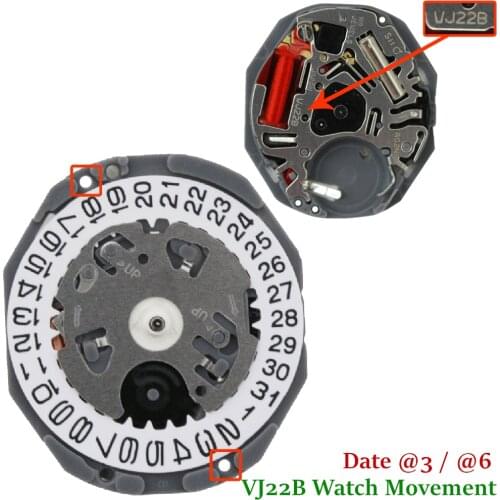 2.71mm Thickness Quartz Japan Watch Movement Watches Replacement Spare Part Overall Height 4.3mm Original For Hattori VJ22 VJ22B