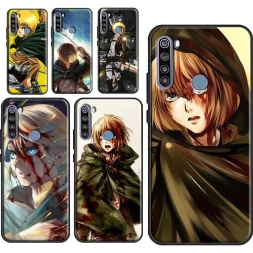 Armin Arlert Attack on Titan Case For Xiaomi Redmi Note 9 8 Pro Note 8T 9S Note7 Cover For Redmi 9C 9A 8A 9 Coque