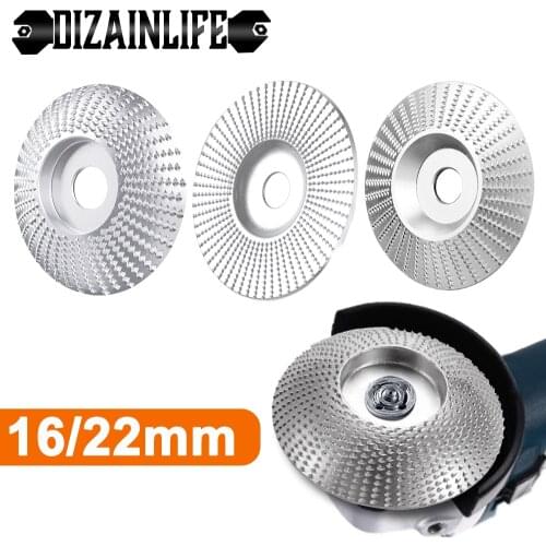 16/22mm Bore Wood Carving Disc Angle Grinding Wheel Rotary Abrasive Disc Sanding Carving Tool for Angle Grinder Woodworking
