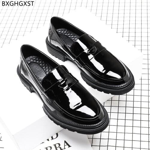 Designer Penny Loafers Men Dress Shoes Leather Italian Elegant Shoes for Men Office 2021 Casual Business Shoes Men Chaussure