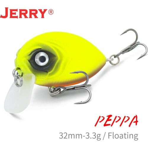 Jerry Peppa Floating Wobblers Fishing Lures Artificial Crankbaits For Perch Trout 32mm 3g Shore Fishing Tackle