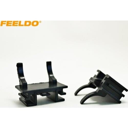 FEELDO 2Pcs Car Bulbs Socket Conversion Adapter For Fiat 500 H7 Xenon Hi-Beam Installation #1345