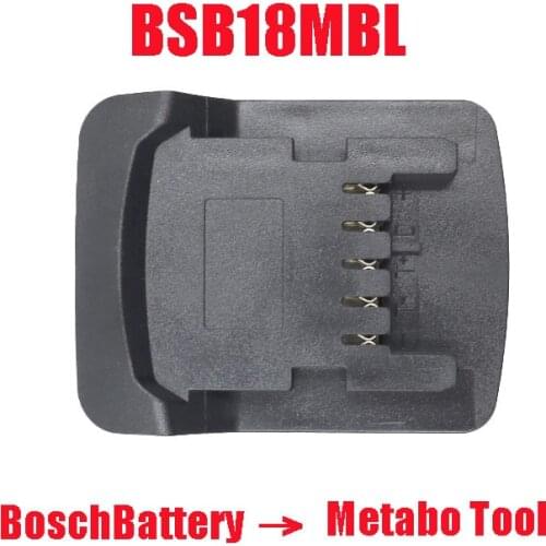 Dawupine BSB18MBL Adapter Converter Can use Bosch 18V Li-ion Battery BAT618 on Metabo 18V Lithium Electrical Power Tool