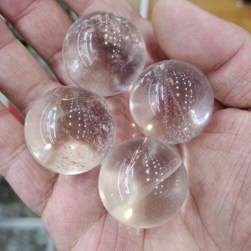 1pcs 3cm Rare 100% Natural Clear White Crystal Ball Sphere Healing Decoration Natural Quartz Crystals