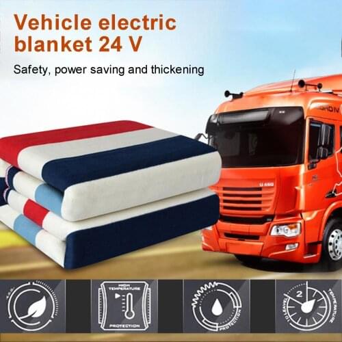 45% Hot Sales!!!24V Thickened Synthetic Fiber Truck Sleepers Car Electric Blanket Heated-Cushion