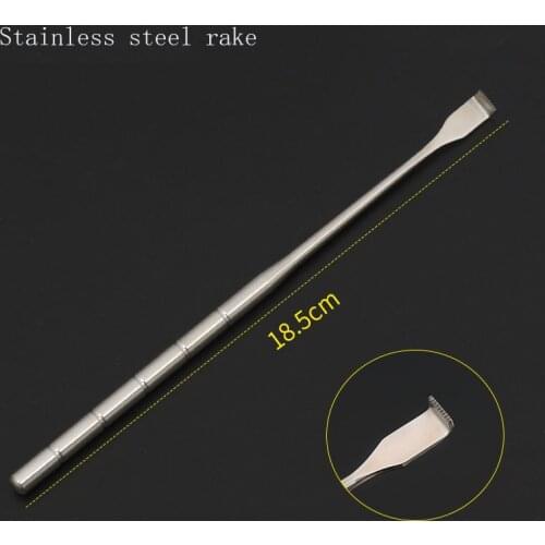 Underarm odor spatula, body odor spatula, stainless steel rake type chicken heart type round handle