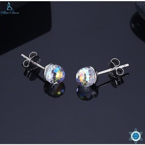 Popular 925 Sterling Silver June Birthstone Droplets Rock Crystal Stud Earrings For Women Fine Jewelry