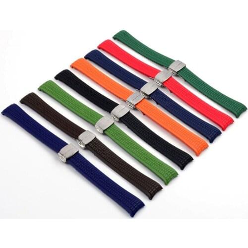 21mm Black silicone Rubber Watchband For Patek strap for Aquanaut Philippe 5164a 5167a Watch band Belt