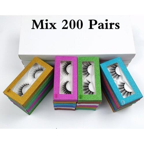 Wholesale Eyelashes 30/50/100/200pcs 3d Mink Lashes Natural Mink Eyelashes Wholesale False Eyelash Makeup Fake Lash In Bulk