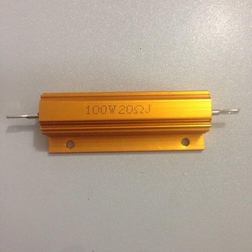 Chassis Mounted 100 Watt 20 Ohm Aluminum Case Wirewound Resistor