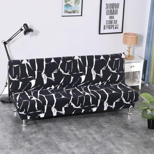 Geometric Stretch Without Armrest Folding Sofa Bed Cover All-Inclusive Couch Cover Slipcover Slip-resistant Sofa Protector Cover