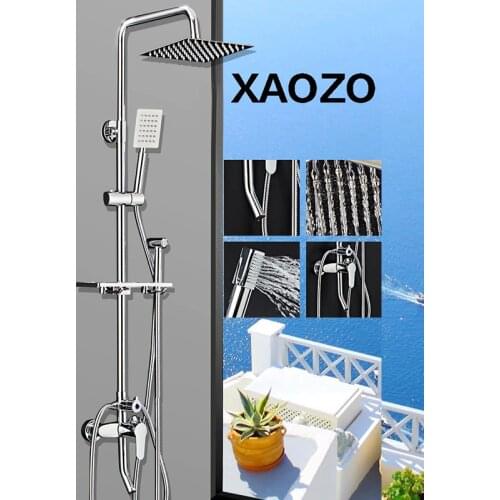 SPA Bathroom Shower Set Rain Shower Head Bath Shower 360 degree rotatable Mixer with Hand Shower Faucets Rainfall Chrome Showers