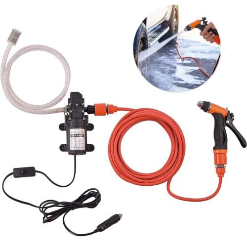 Car Wash High Pressure Pump 12V Water Pump Cigarette Lighter Pressure Washer Gun Car Cleaning Tools Portable Washing Machine