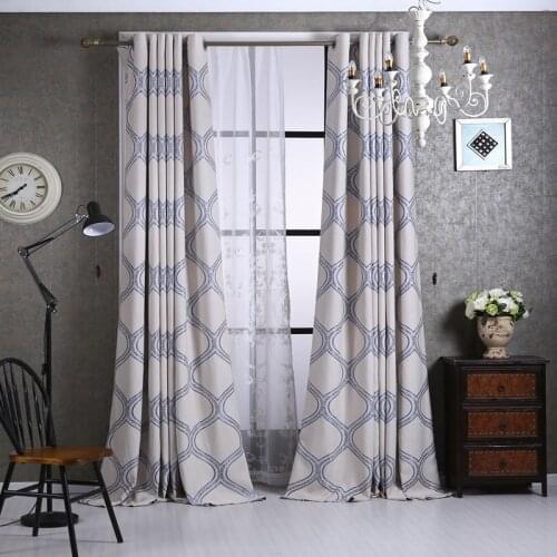 High shading curtain for living room , bed room two colors assorted jacquard
