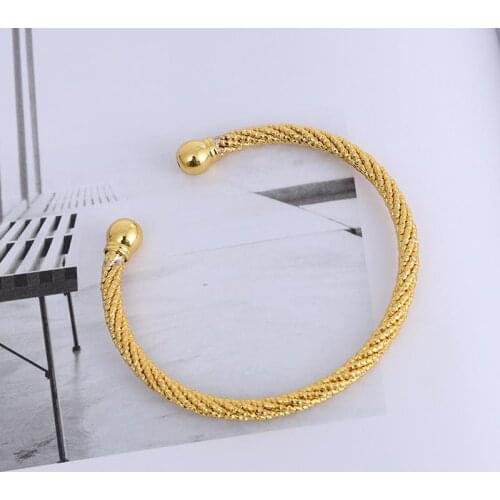 Gold Revolving Hemp Rope Hip Hop Bracelet Stage Effect Bracelet