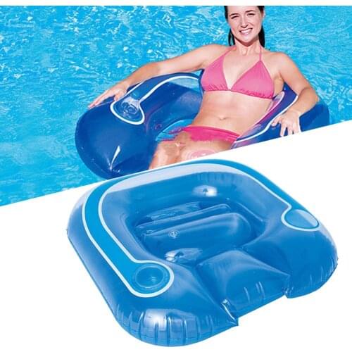 102x94cm Inflatable Water Backrest Recliner Chair Comfortable Floating Bed Floating Swim Ring For Kids Adults