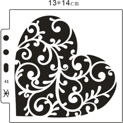 13*14cm Love vines Cover templat scrapbook stencils spray plastic mold shield DIY cake hollow Embellishment printing lace ruler