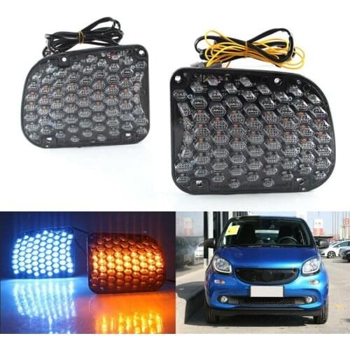 2X Car LED DRL Daytime Running Lights Fog Driving Lamp for Mercedes-Benz Smart 2016-2019