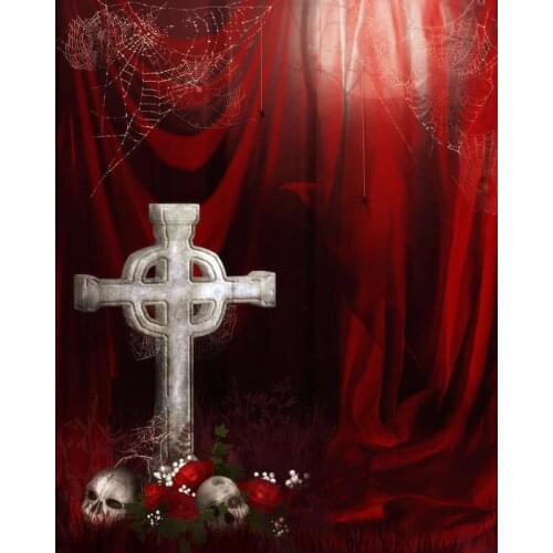 5x7 Halloween Photography Backdrop Background Cloth Digital Vinyl Photo Background Studio Props Pumpkin Backdrops