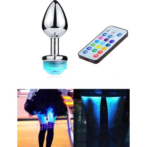 13 Colors Anal Plug Sex Toys For women LED Liaht Metal Butt Plug Smooth Prostate Massage Vagina Dildo Erotic Toys