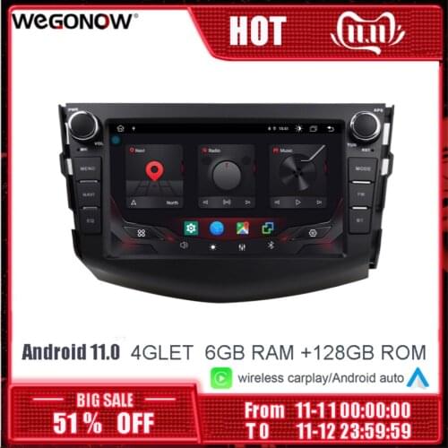 DSP Android 10.0 8 Core 4GB 128GB Car DVD Player GPS Carplay WIFI BT 5.0 TPMS carplay RDS Radio For Toyota RAV4 RAV 4 2006-2012