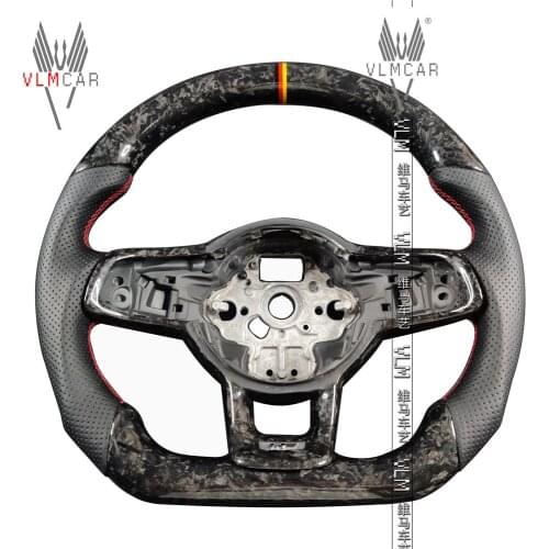 Private custom carbon Fiber steering wheel For VW Golf MK7 MK7GTI MK7R / Forged carbon fiber