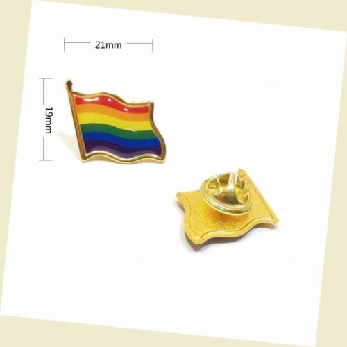 Pride badgeRainbow brooch iron butterfly buckle paint badge clothing collar pin gay lapel pin Iron, glossy Epoxy