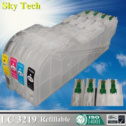 Long Refillable Cartridge For LC3219 LC3217 , LC-3219 For Brother MFC-J5330DW J5335DW J5730DW J5930DW J6530DW J6930DW J6935DW