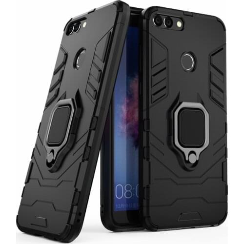 For Huawei P Smart 2018 FIG-LX1 PSmart FIG-LA1 FIG-LX2 LX3 Armor Case For Huawei P Smart 5.65inch Case Ring Holder Stand Cover