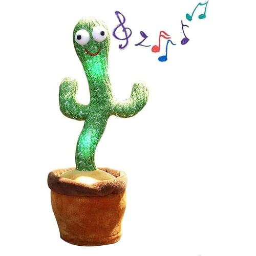 Cactus Plush Toy Learn To Talk Electronic Shake Dancing Toy With The Song Plush Cute Dancing Cactus Early Childhood Music Toy