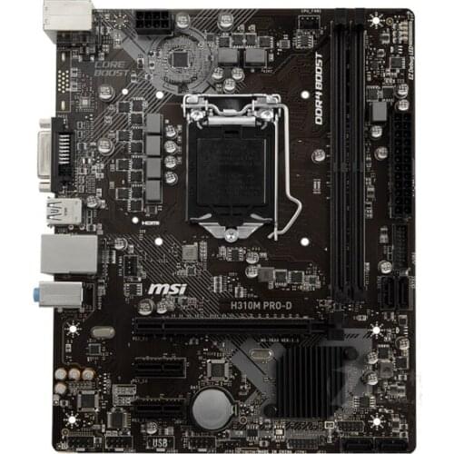 MSI H310M PRO-D original motherboard LGA 1151 intel H310 2133MHz DDR4 32GB SATA III DVI mATX Desktop Motherboard