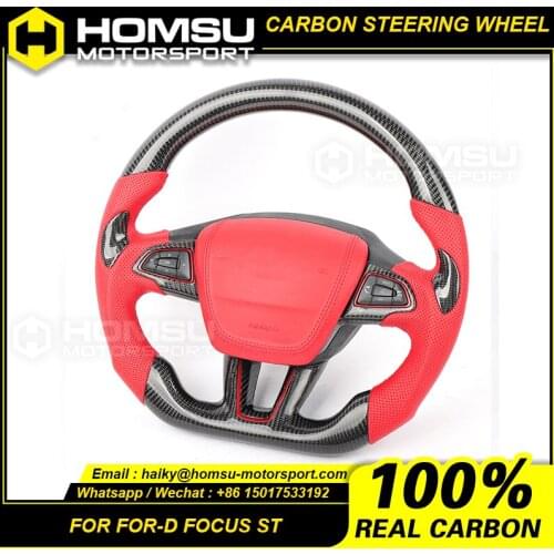 Matte Carbon Fiber Car Steering Wheel For ford focus ST Custom Steering Wheel For ford RS