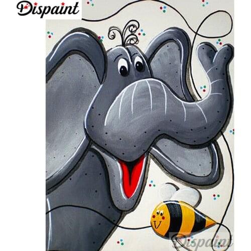 Dispaint Full Square/Round Drill 5D DIY Diamond Painting "Cartoon elephant" Embroidery Cross Stitch 3D Home Decor A12353