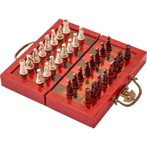 13"x13" Chess Set Chess Pawn Chess Game Board Game 2 Players Travel Toys