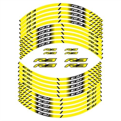 New Motorcycle inner wheel Stickers rim reflective decoration rim decals protection care cover accessories For YAMAHA R3 r3